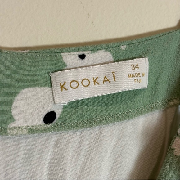 Kookai AUSTIN SLIP DRESS Mint Green/Multi Floral Pattern Size 34 / US 2 - Picture 7 of 10